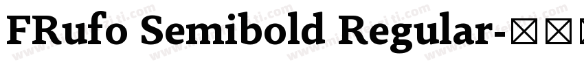 FRufo Semibold Regular字体转换